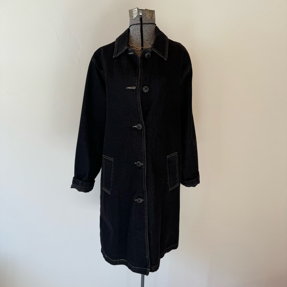 Denim & Co. Black Denim Coat